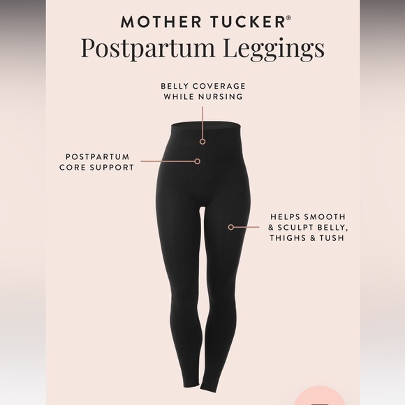 Belly Bandit Mother Tucker Leggings Medium Black Postpartum Compression Tight - Picture 5 of 11